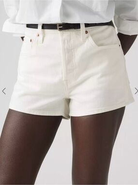 Levi’s 501 Women’s High-Rise Ivory Denim Shorts